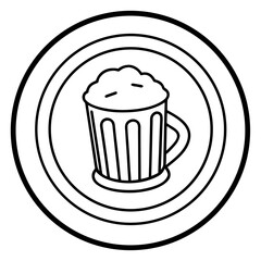 Beer button game vector on white background