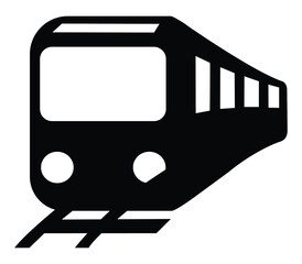 Train icon isolated on transparent background. Vector illustration.
