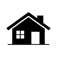 Minimalist home silhouette clean simple house design elegant vector with white background