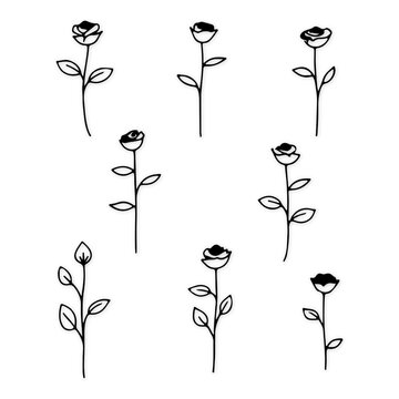 rose flowr bundle white amd black desgine