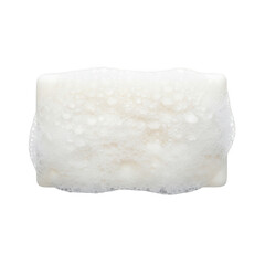 Close-up of a white soap bar, bathing essential, hygiene product, cleaning agent, body care, spa treatment, personal care, cleanliness, health isolated on transparent background