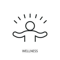 Wellness thin line vector icons.
