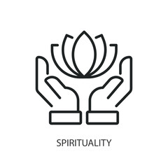 Spirituality thin line vector icons.