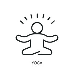 Yoga thin line vector icons.