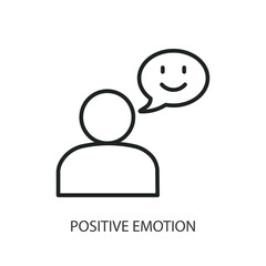 Positive emotion thin line vector icons.