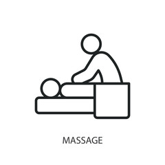 Massage thin line vector icons.