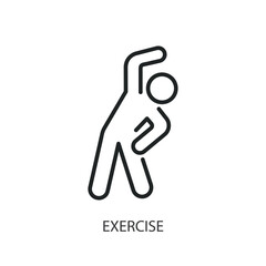 Exercise thin line vector icons.