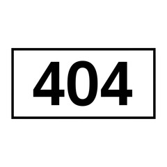 404 error message sign digital graphic displaying page not found notification for websites and internet browsing isolated on white background