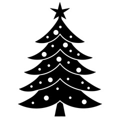 christmas tree isolated on white