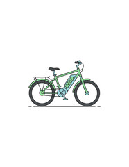 Fototapeta premium Electric bicycle poised for adventure