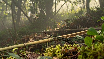 Fototapeta premium 藪を突いて蛇を出すの写真