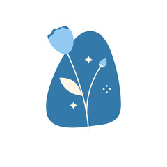 Dreamy Floral with Abstract Shape