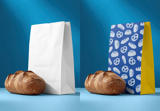 Bread Packaging Design Showcase Mockup PSD
