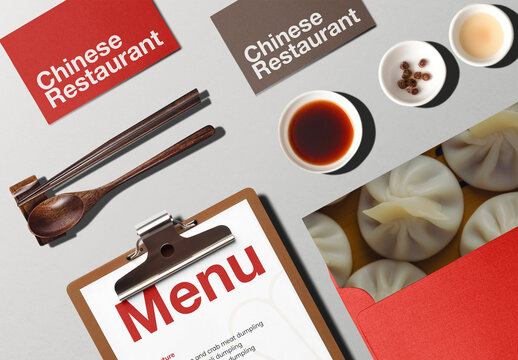 Chinese Restaurant Menu Design Mockup PSD