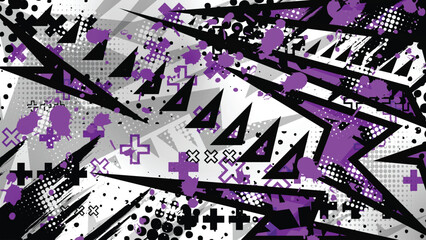 Purple Grunge Geometric Abstract Vector Background