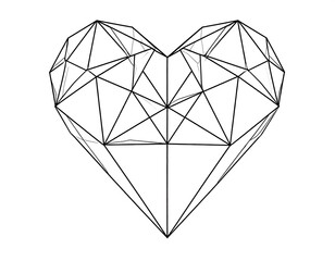 A geometric representation of a heart-shaped figure