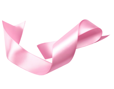 A flowing, ribbon-like form, rendered with smooth pink tones against a stark black backdrop