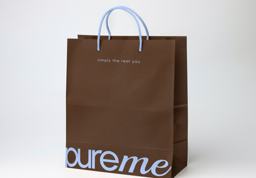 Elegant Brown Shopping Bag Mockup PSD