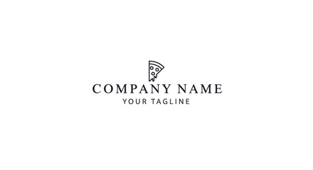 Fototapeta premium Pizza Slice Logo Design for Food Business.