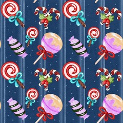 Grid Pattern Background with Line Art Decorated with Snowflakes and Bows Purple Green Pink Holiday Pattern,Colorful Purple Green Pink Line Art Background Decorated with Bows and Snowflakes Seamless