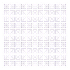 Workbook for writing hieroglyphs. Lined paper for printing. Geometric pattern for school. Realistic lined paper. Simulator for writing Chinese characters. Page of calligraphy exercises. Graph paper.