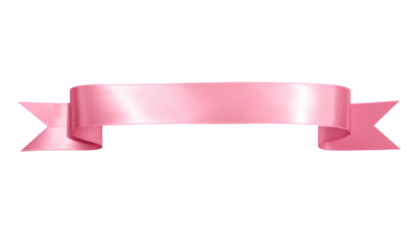 A digitally created, horizontal ribbon in a soft, satin-like pink, ideal for various graphic designs