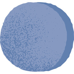 A Blue Circular Textured Object With A Shadow On A Transparent Background And A Gritty Texture On The Left Side And A Smooth Gradient On The Right