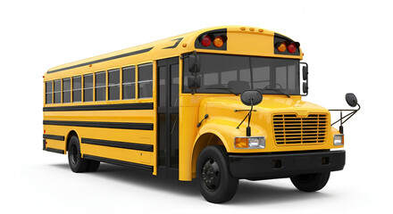 Classic Yellow School Bus &ndash; Iconic American Transport for Education, Back to School or Kids Design


