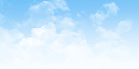 beauty abstract sweet soft blue with fluffy clouds on sky.