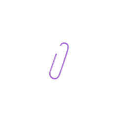 Lavender Purple Paper Clip Isolated