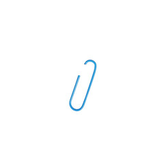 Sky Blue Paper Clip Isolated
