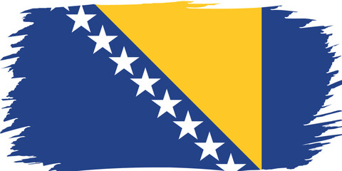 Flag of Bosnia and Herzegovina. Bosnian national symbol in official colors. Template icon. Vector background.