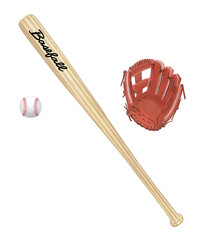 バット ボール グローブのイラストセット