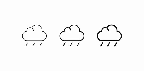 cloud with drizzle icon sign vector