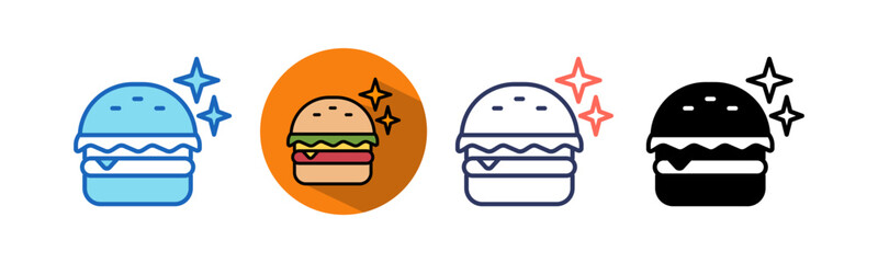 Burger multistyle icon