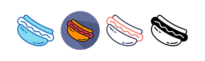 Hot Dog multistyle icon