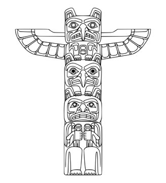 Native Totem Pole Carving