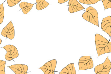 Hand drawn plants, dividers, wreaths, border frames. Circle floral frame with leaves on white background. Vector hand drawn illustration for wallpaper, posters, card. Copy space. Doodle style.