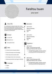 Professional curriculum vitae design template 