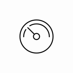 analog gauge meter icon sign vector