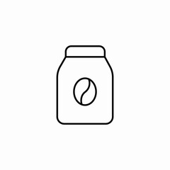 coffee bean jar icon sign vector