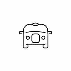 front view car icon sign vector