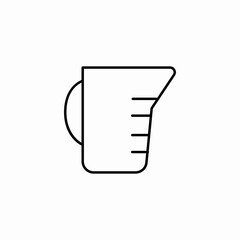 graduated measuring cup icon sign vector