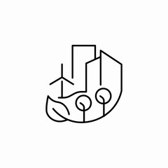 green city energy icon sign vector