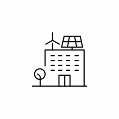 green building energy icon sign vector