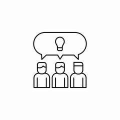 group idea brainstorm icon sign vector