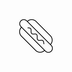 hot dog with sauce icon sign vector