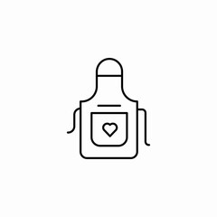 kitchen chef apron icon sign vector