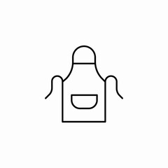 kitchen cooking apron icon sign vector