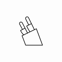 knife block holder icon sign vector